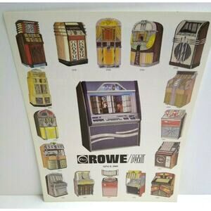 Rowe AMI Jukebox FLYER LaserStar America + 16 Models CD-100B Original 1991 Art